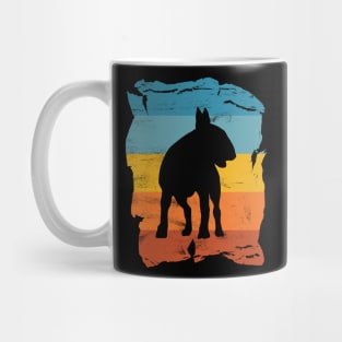 English Bull Terrier Distressed Vintage Retro Silhouette Mug